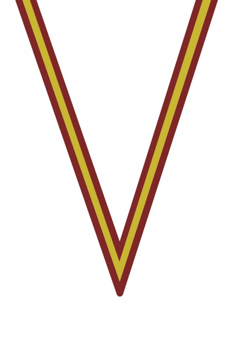Ruban Médaille  Rouge/Jaune/Rouge  : 6048-1