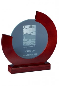 Trophée Verre & Bois Personnalisé 164-51-CLI