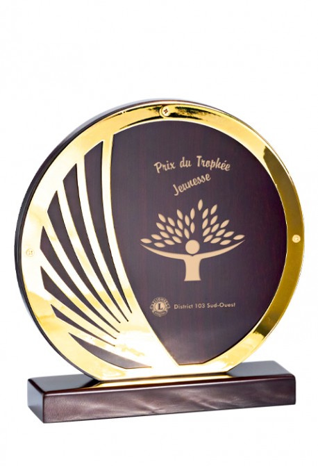 Trophée Métal & Bois Personnalisé 163-01-CLI