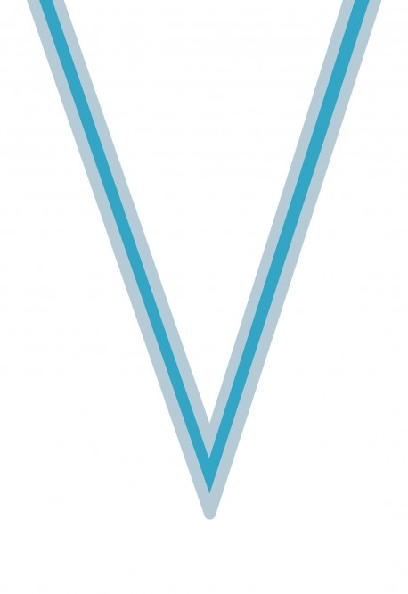 Ruban Médaille  Blanc/Bleu ciel/Blanc : 6053-1