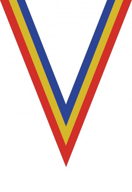 Ruban Médaille  Rouge/Jaune/Bleu : 6057
