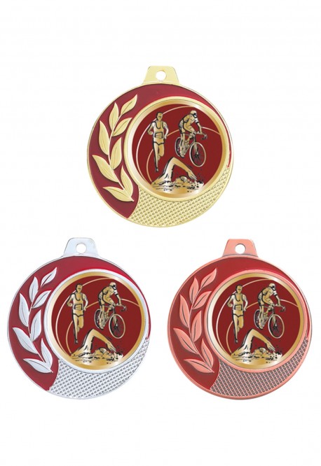 Médaille Ø 70 mm Triathlon  - CZ24
