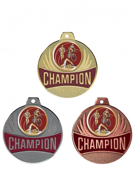Médaille Ø 50 mm Triathlon - CX24