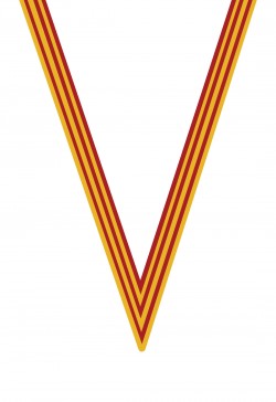 Ruban Médaille  Jaune/Rouge  : 6032-1