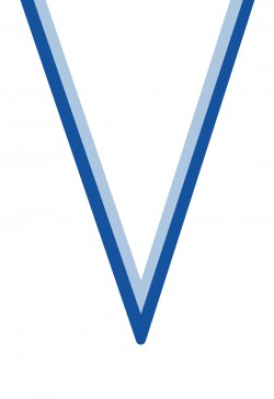 Ruban Médaille  Blanc/Bleu  : 6043-1