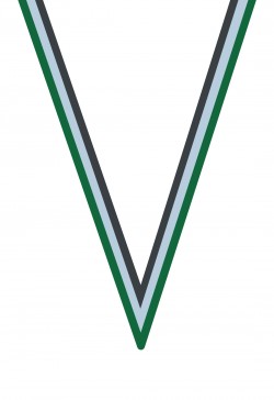 Ruban Médaille  Vert-Blanc/Noir  : 6046-1