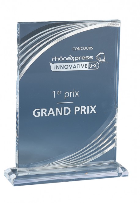Trophée Acryglass Personnalisé 180-31-CLI